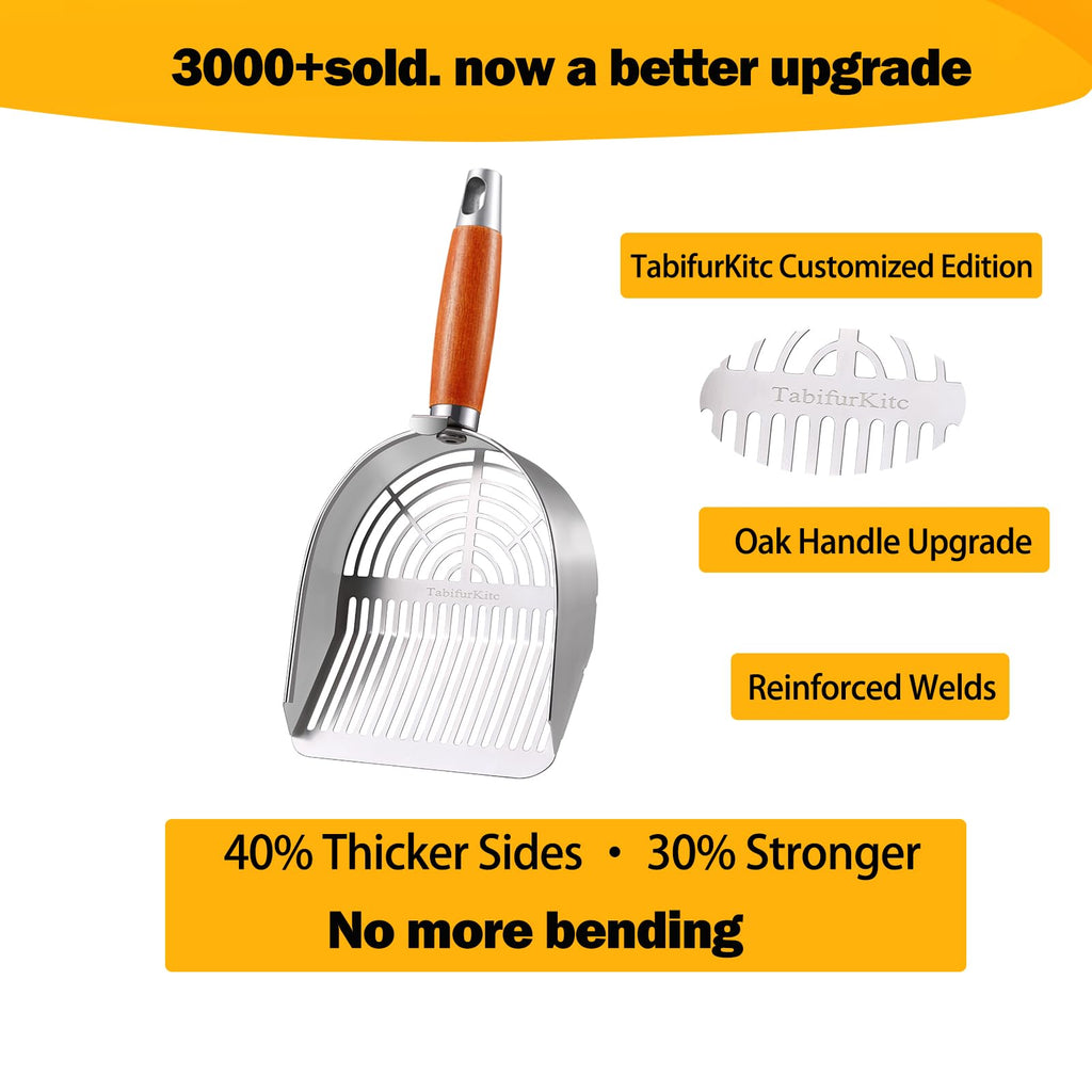 304 Stainless Steel Cat Litter Scoop with Holder Stand V4587