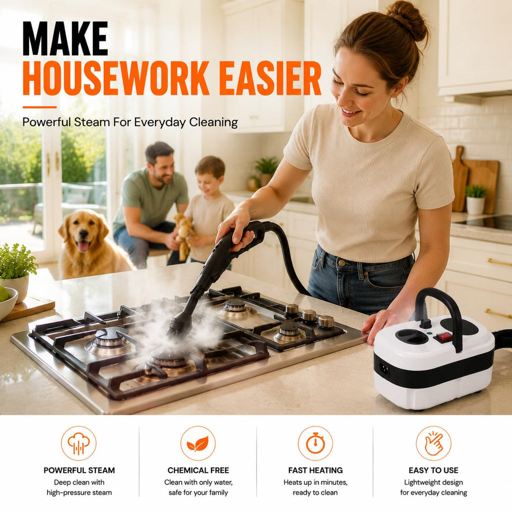 Handheld Steam Cleaner with 10-Piece Accessory Kit R1361