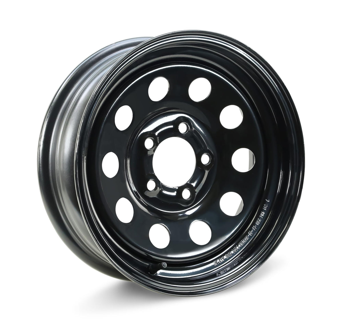 15 x 5 Trailer Wheel 5 Lug on 5" Bolt Pattern Black E56590