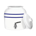 Porcelain Ceramic Crock Water Dispenser with Stainless Steel Faucet and Lid W9051