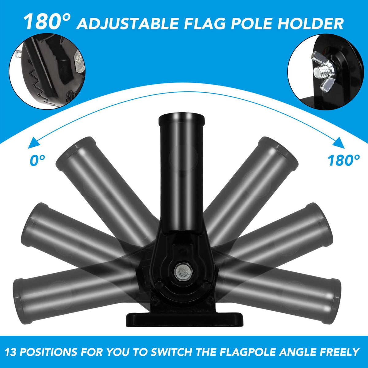 Adjustable Metal Flag Pole Holder C93955