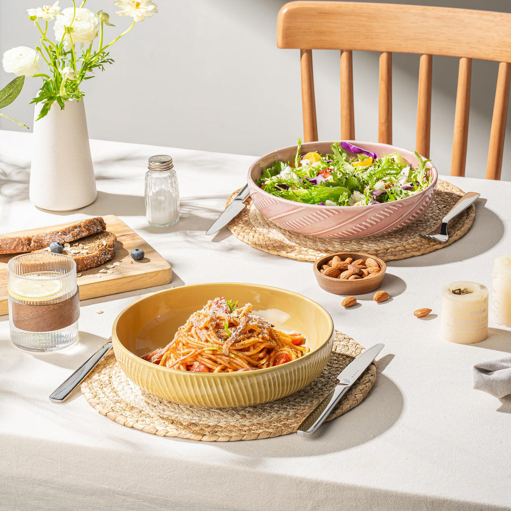 8.5Inch 36OZ Ceramic Pasta Bowls Set of 4 F1655