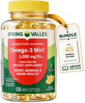 Omega-3 Fish Oil 1000 mg 120 Count Softgels Dietary Supplement U181703