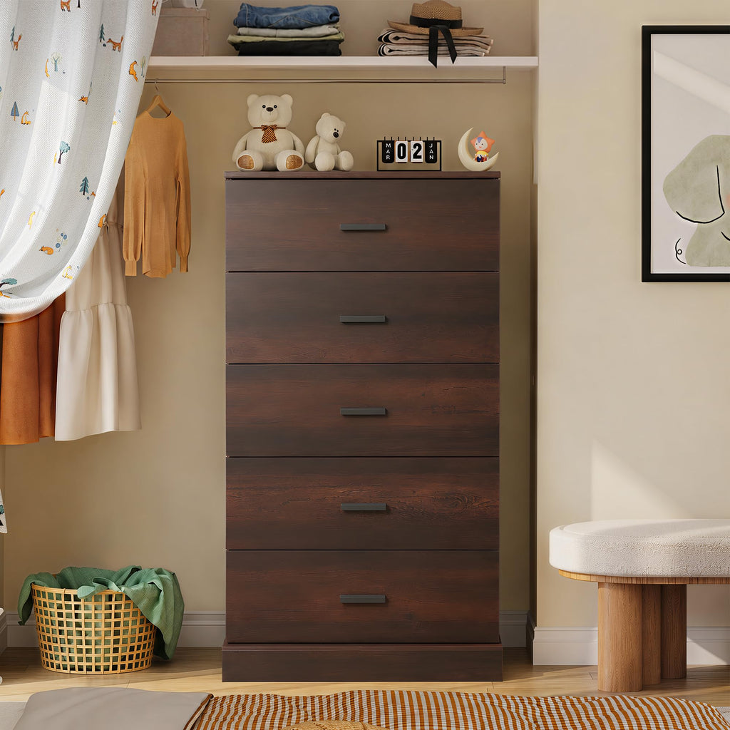 Brown 5 Drawer Dresser V7631
