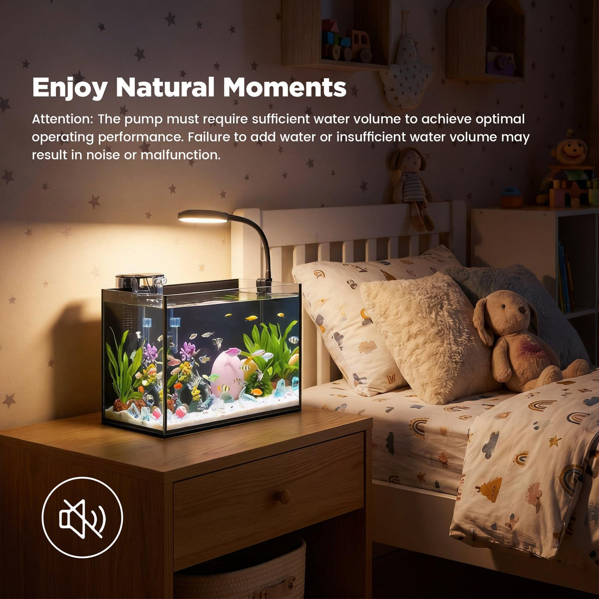 2 Gallon Fish Tank with Light and Filter J985