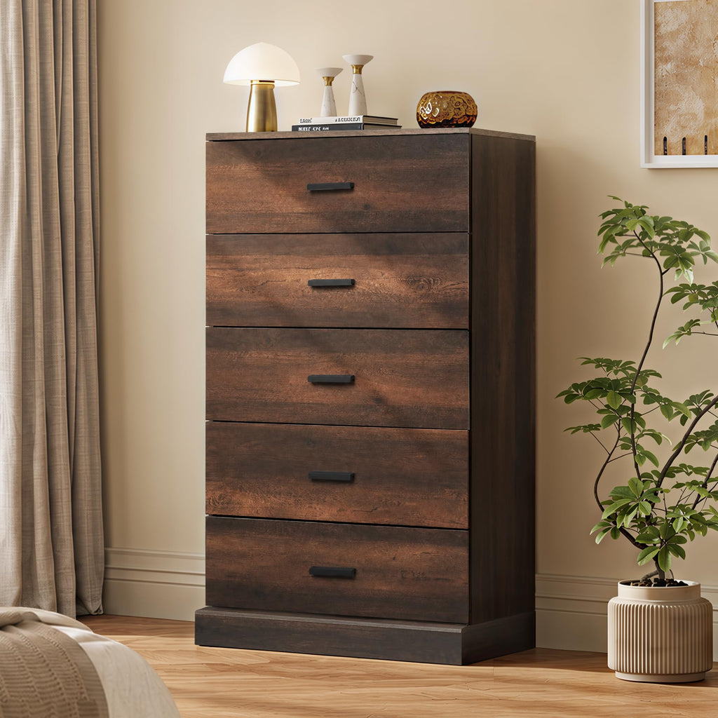 Brown 5 Drawer Dresser V7631