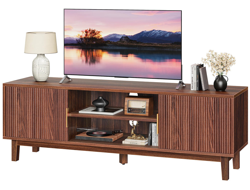 54 Inch Fluted TV Stand with Storage J4637