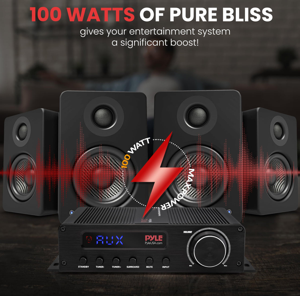 100W 5 Channel Bluetooth Home Theater Audio Amplifier H7962