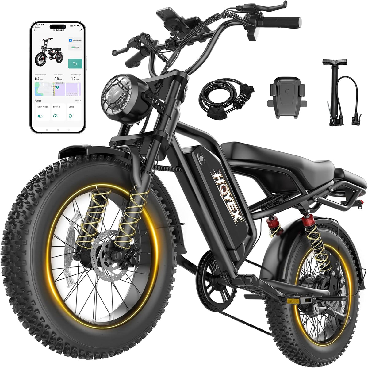 1500W 20" Fat Tire Electric Bike with 48V 20Ah Battery V647