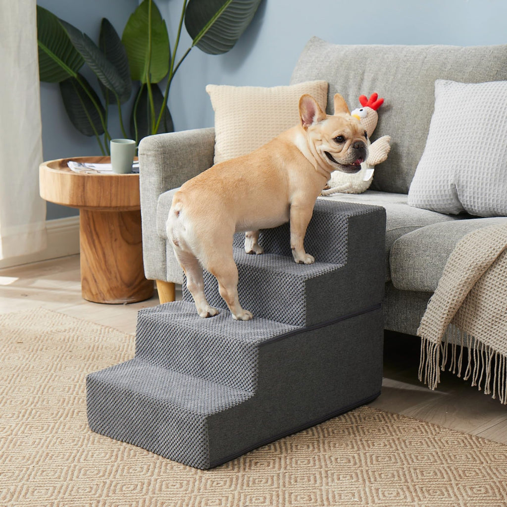 4-Step Grey Dog Stairs V35983