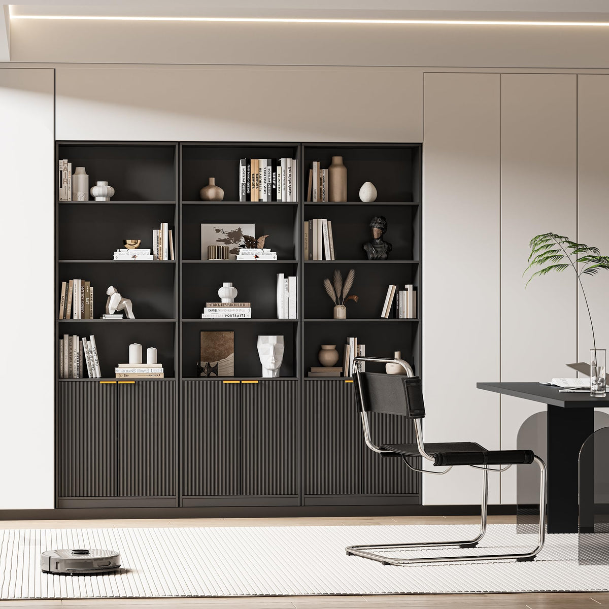 69" Tall 6 Shelf Bookcase with Doors W40392