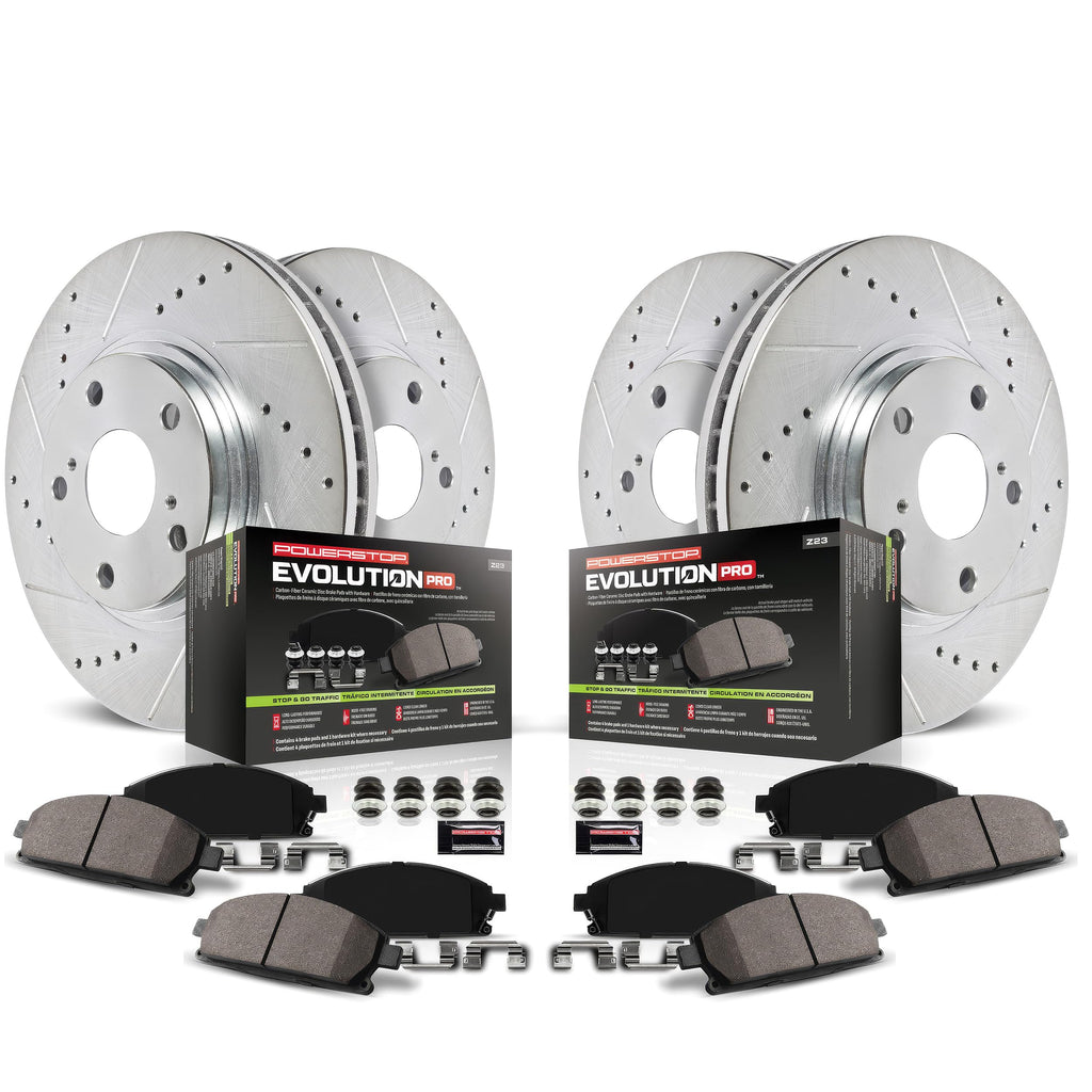 Brake Pad & Rotor Kit Front & Rear F2555