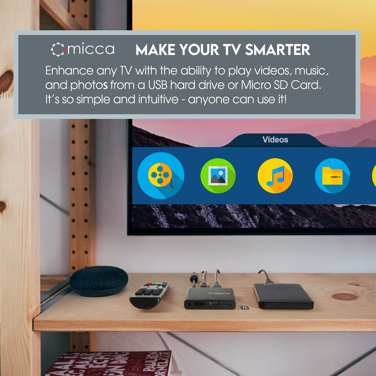 4K Ultra-HD USB and microSD Media Player A68508