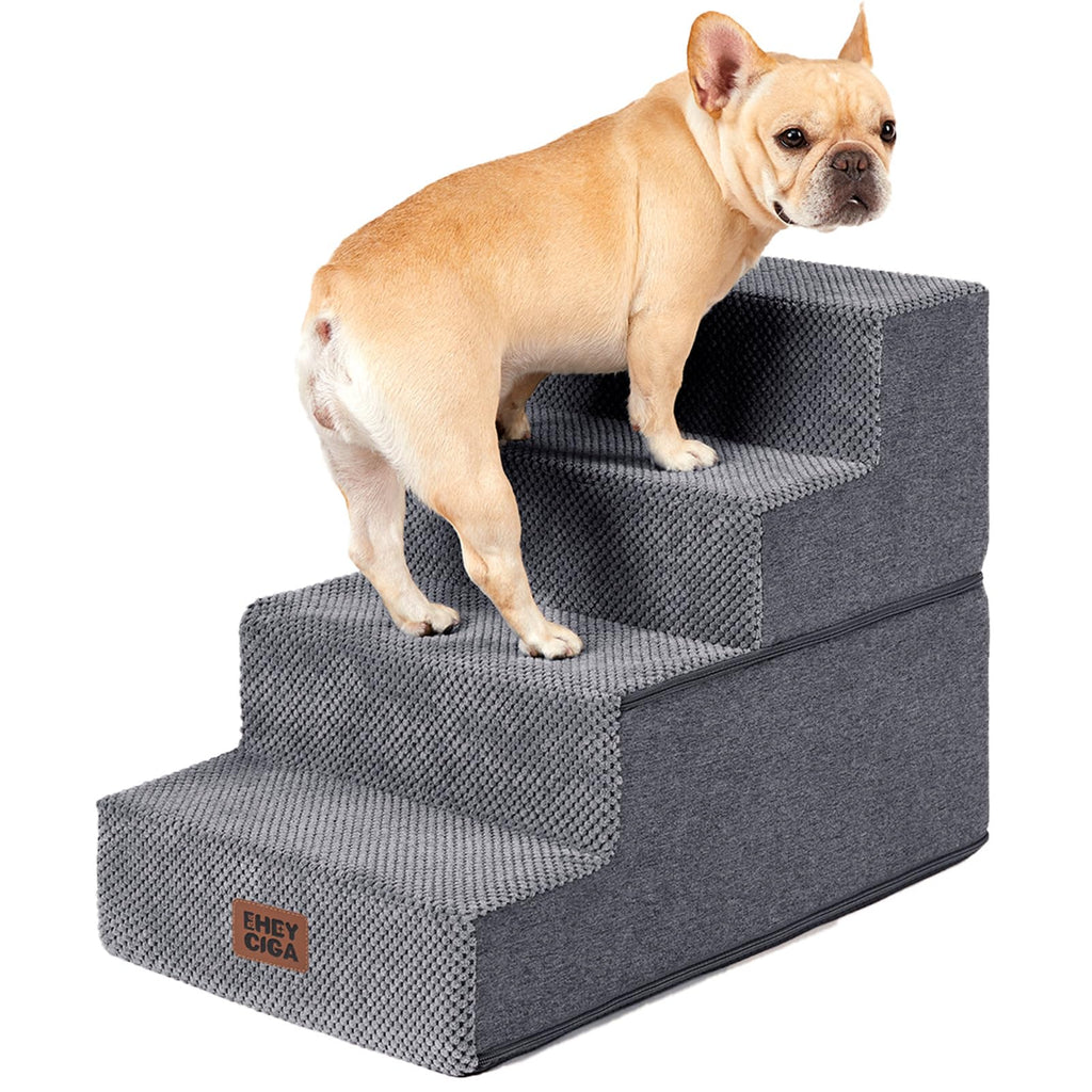 4-Step Grey Dog Stairs V35983