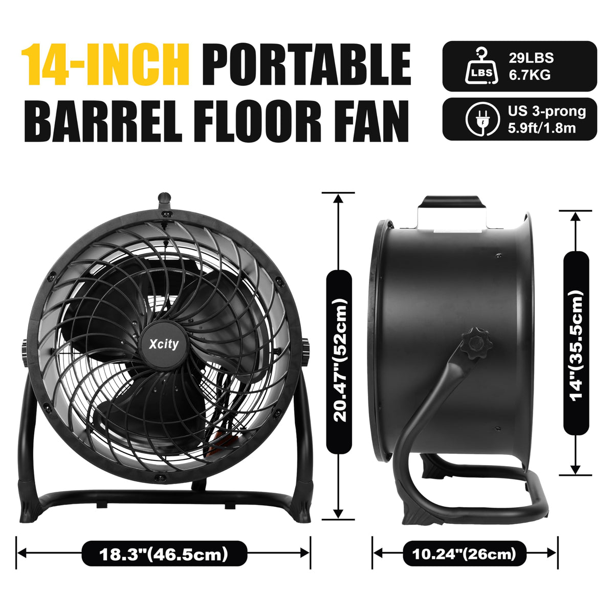14 Inch Industrial Drum Fan V894