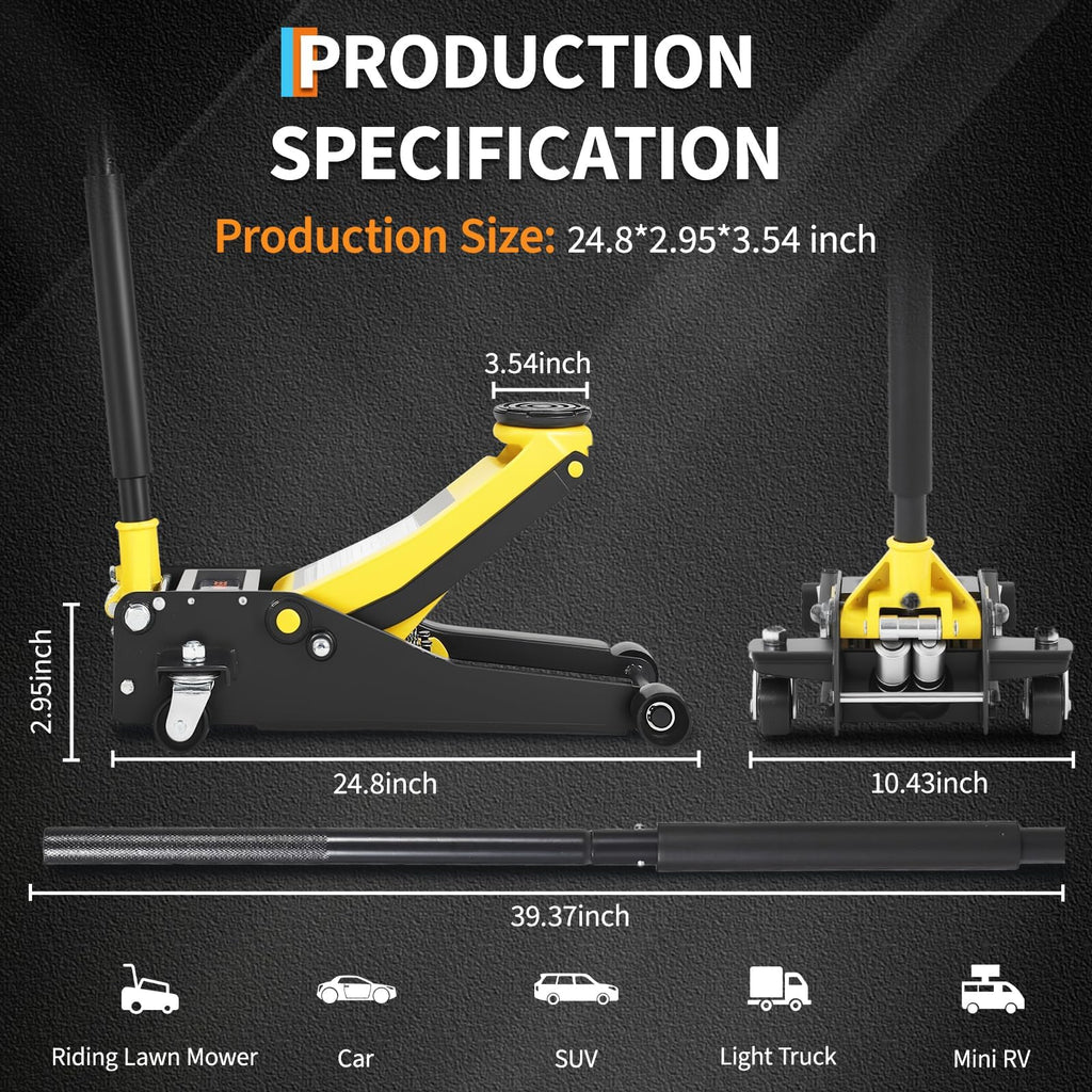 3 Ton Low Profile Hydraulic Floor Jack Q68922