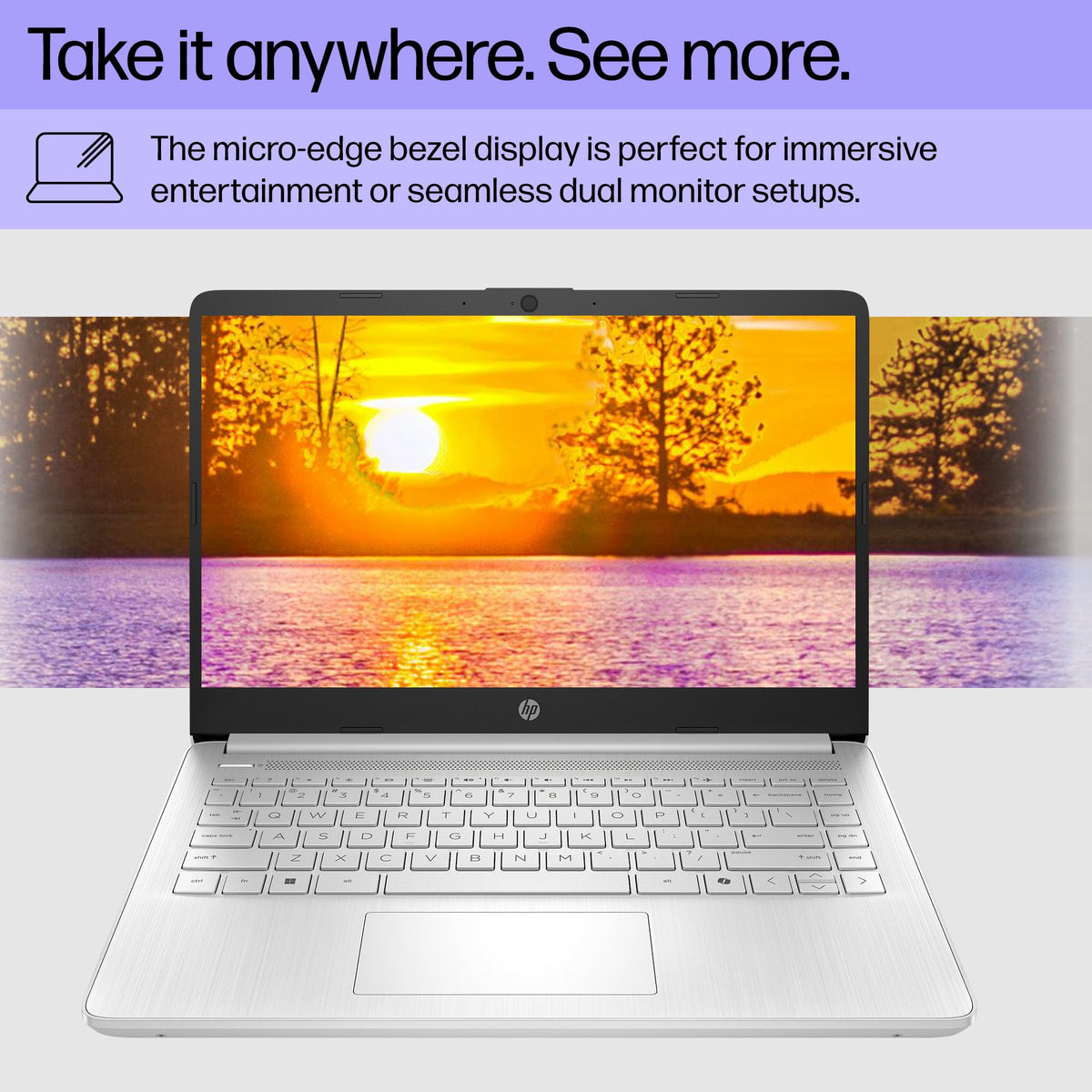 14 inch Laptop, Intel Celeron N4500, 4 GB RAM, 64 GB eMMC, Natural Silver S23021