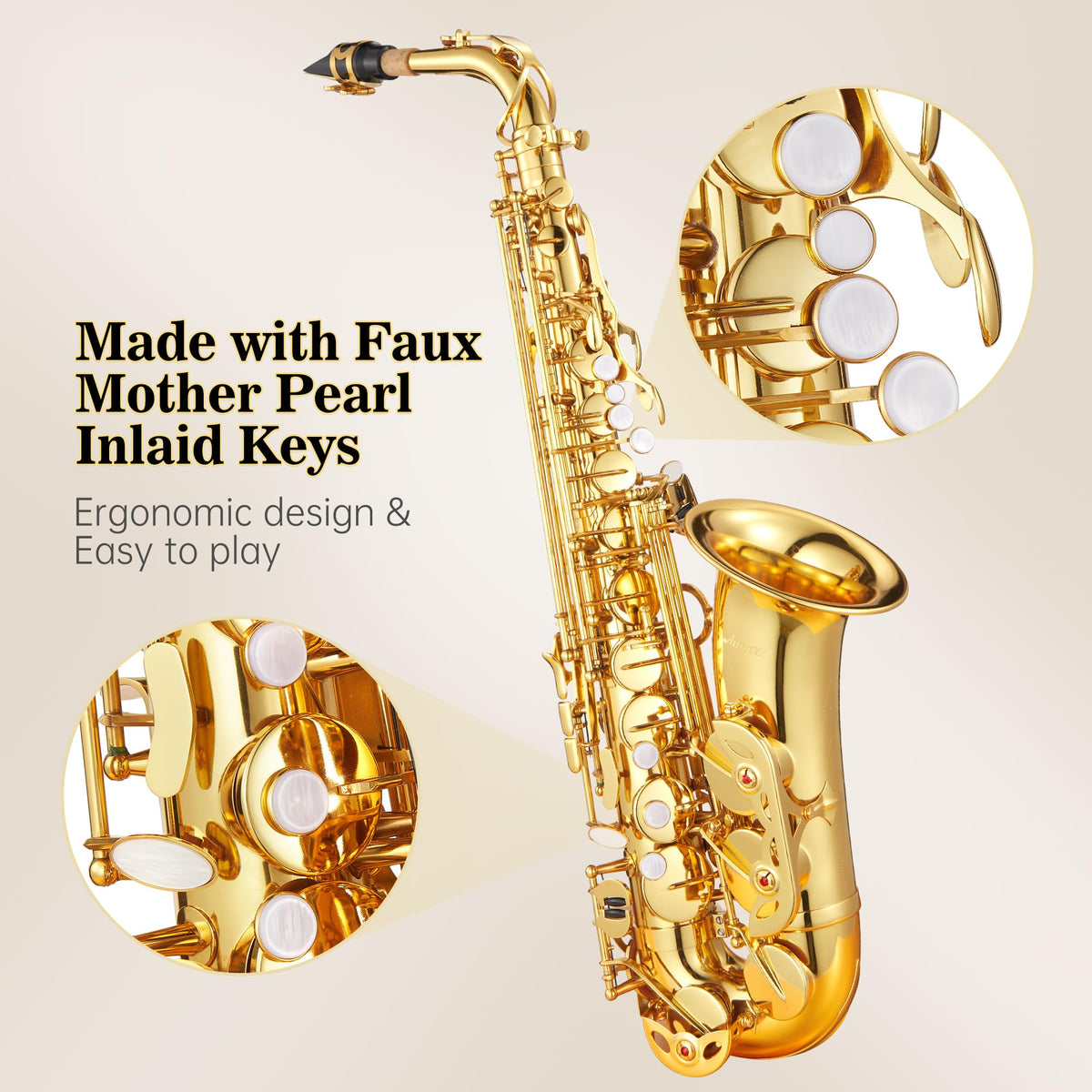 Alto Saxophone Copper Body Electroplated Gold Finish I1566