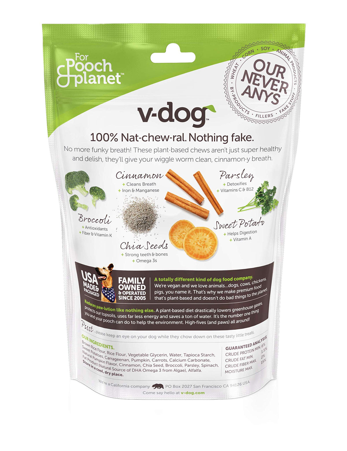 Vegan Dental Dog Bones 8 Ounces S814
