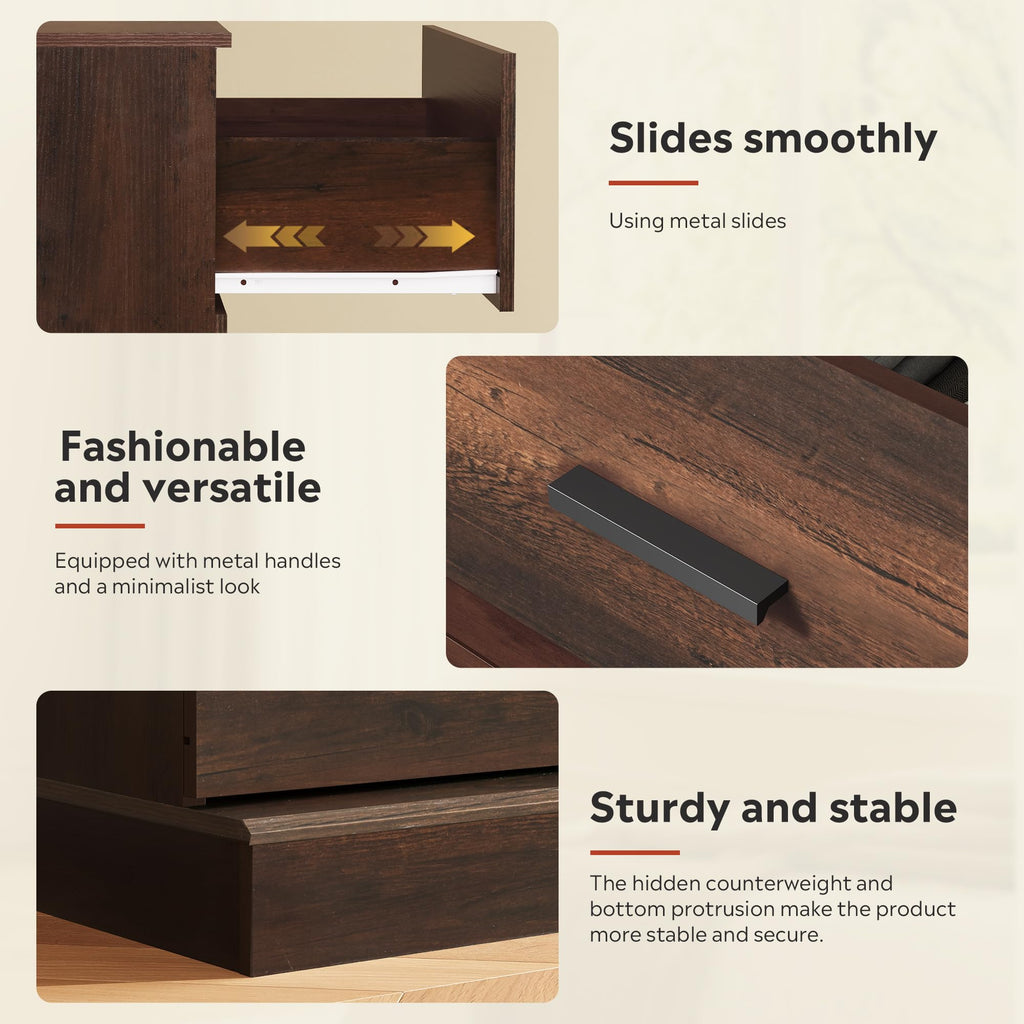Brown 5 Drawer Dresser V7631