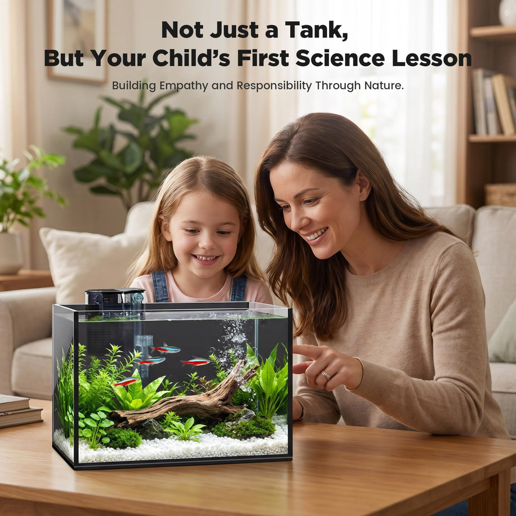 2 Gallon Fish Tank with Light and Filter J985