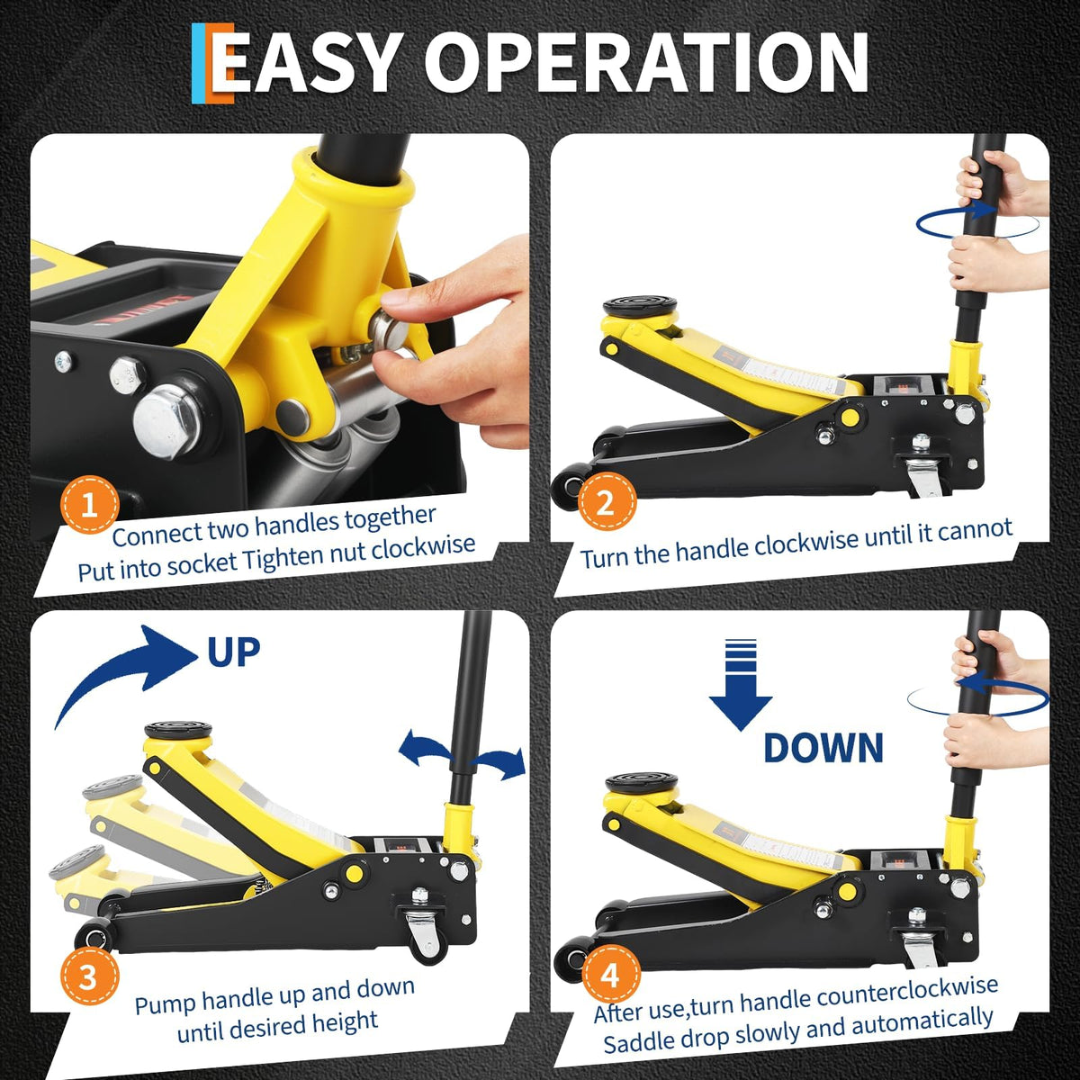 3 Ton Low Profile Hydraulic Floor Jack Q68922
