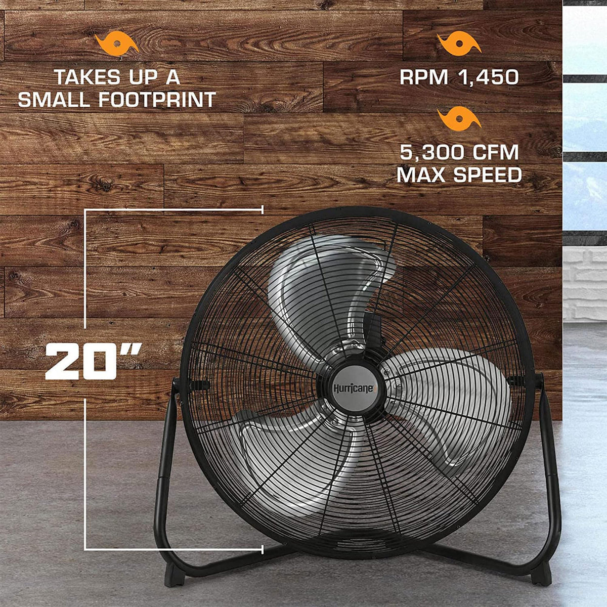 Black 20in 3 Speeds Floor Fan 2 Pack E364028